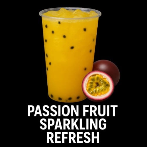 Passion Fruit Sparkling Refresh.
