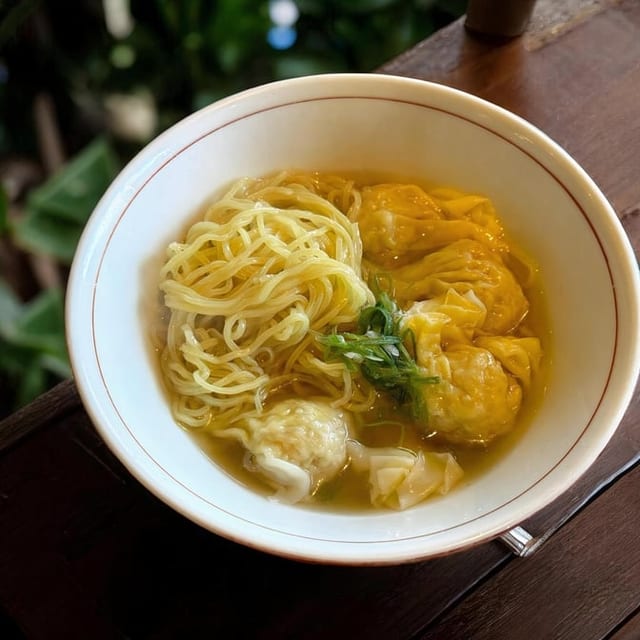 Shrimp and Pork Wonton Noodle Soup.