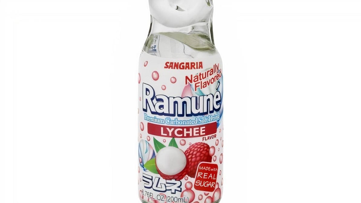 Ramune Lychee Flavor (Bottle).