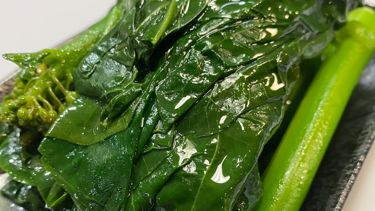V1. Chinese Broccoli with Oyster Sauce.