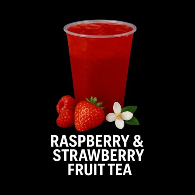 Raspberry & Strawberry Fruit Tea Flavor.
