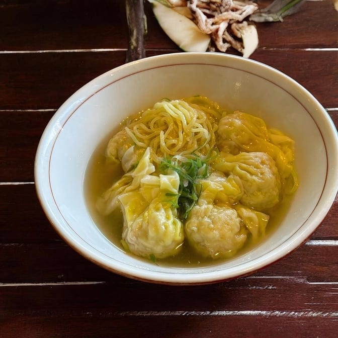 Pork Wonton Noodle Soup.