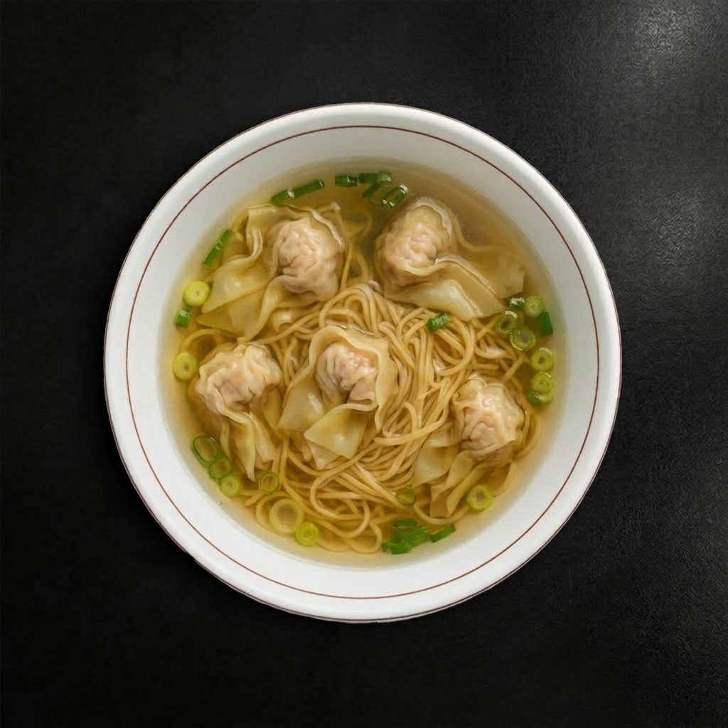 Shrimp and Pork Wonton Noodle Soup.