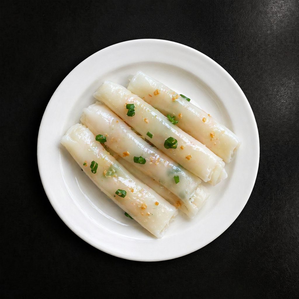 Steamed Flat Noodle with Dried Shrimps (8).