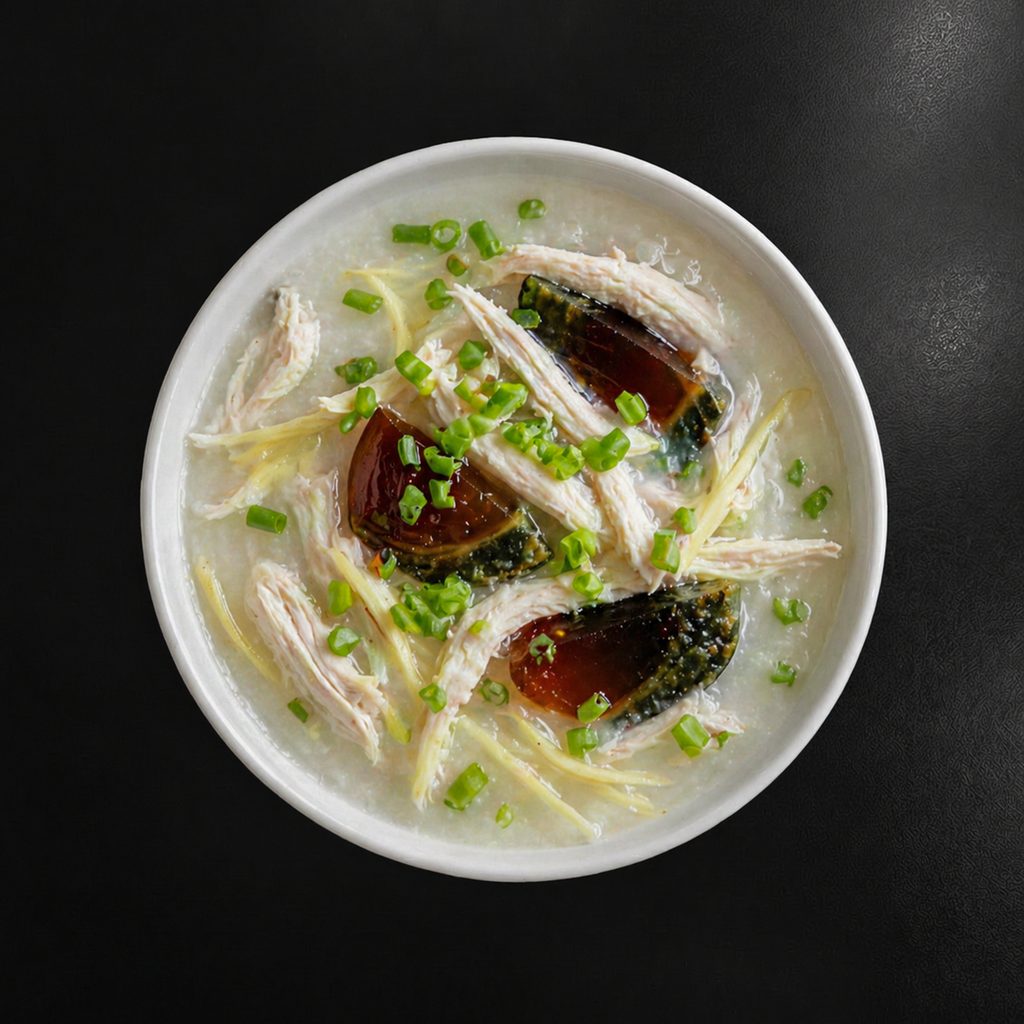 Preserved Egg & Pork Congee.